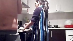 Fighting in the kitchen ends with fucking