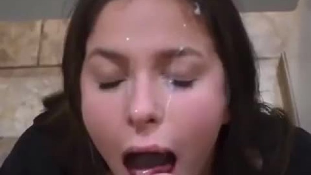 Girlfriends First Cumshot On Face