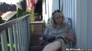He Doggy-fucks old Girlfriends Mother Outdoors
