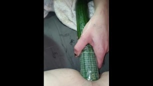 Cucumber goes Deep in Boyfriends Ass
